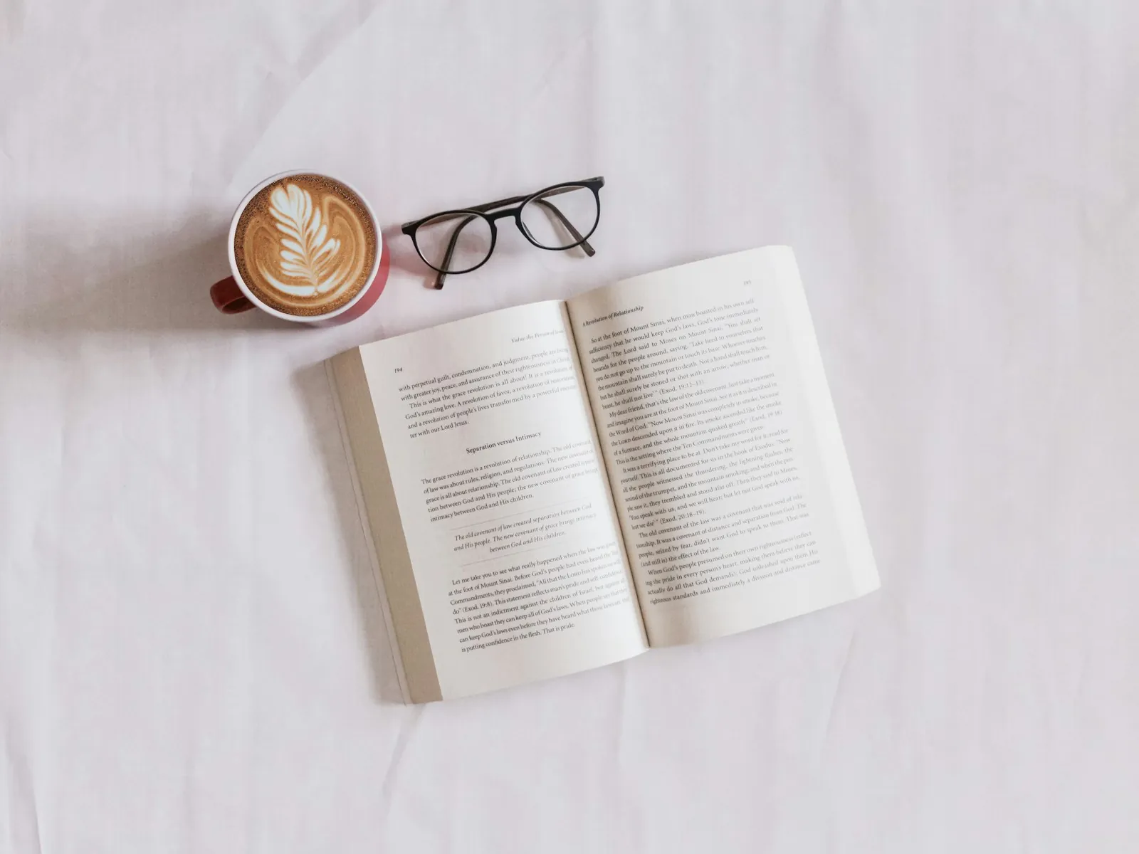 An open book in warm light